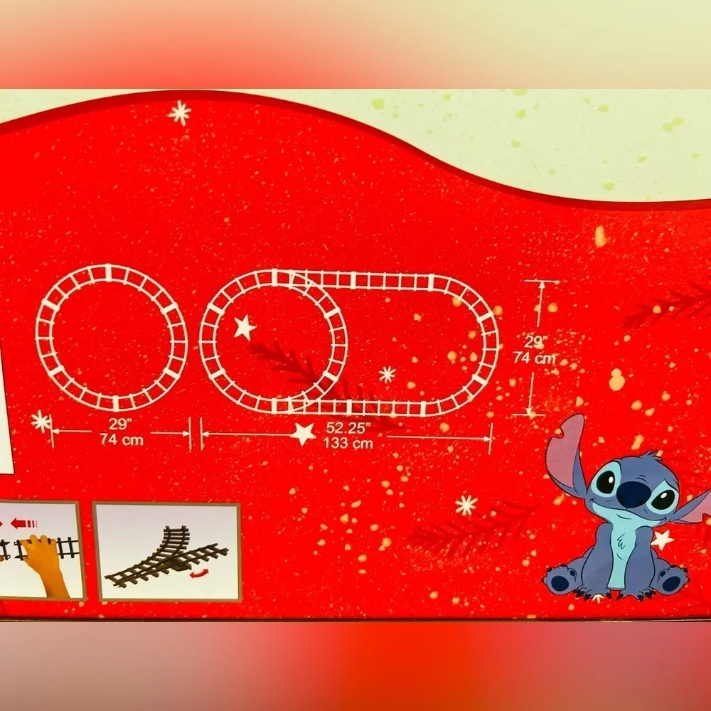 Disney Lilo & stitch Xmas train has sounds & lights NEW